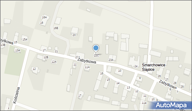 Smarchowice Śląskie, Zabytkowa, 22C, mapa Smarchowice Śląskie