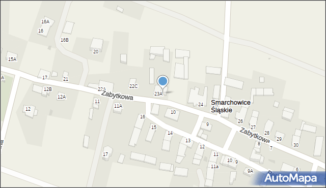 Smarchowice Śląskie, Zabytkowa, 23B, mapa Smarchowice Śląskie