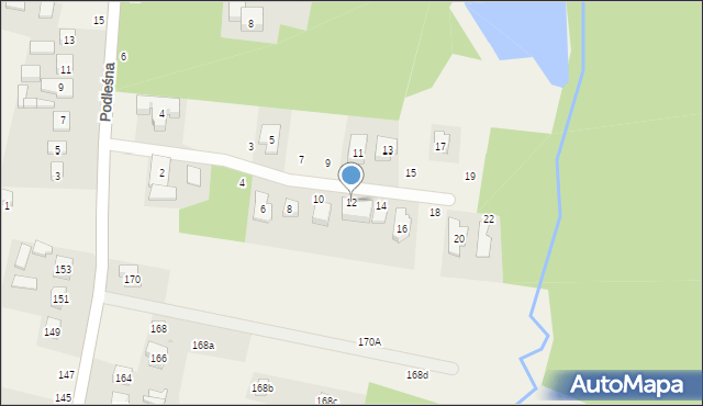 Smardzew, Zagajnikowa, 12, mapa Smardzew