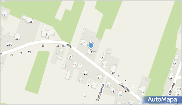 Smardzewice, Zacisze, 18, mapa Smardzewice