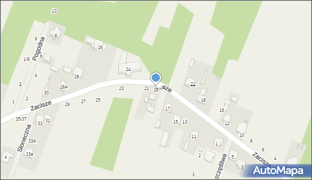 Smardzewice, Zacisze, 19, mapa Smardzewice