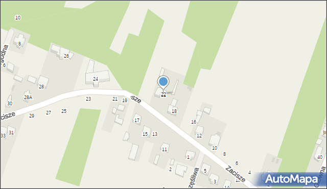 Smardzewice, Zacisze, 22, mapa Smardzewice