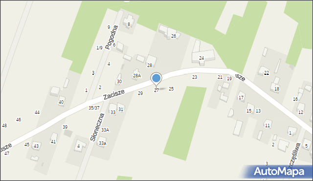 Smardzewice, Zacisze, 27, mapa Smardzewice