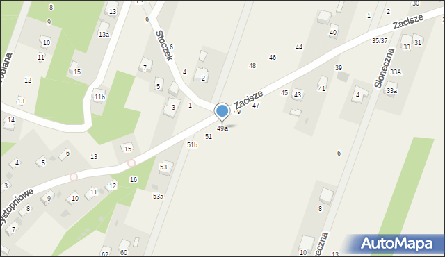 Smardzewice, Zacisze, 49a, mapa Smardzewice