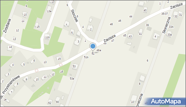 Smardzewice, Zacisze, 51, mapa Smardzewice