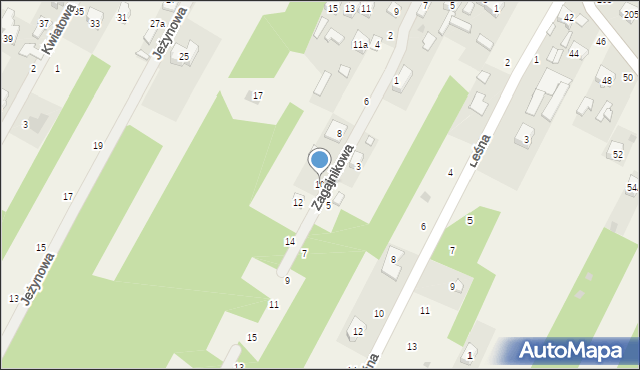 Smardzewice, Zagajnikowa, 10, mapa Smardzewice