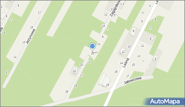 Smardzewice, Zagajnikowa, 15, mapa Smardzewice