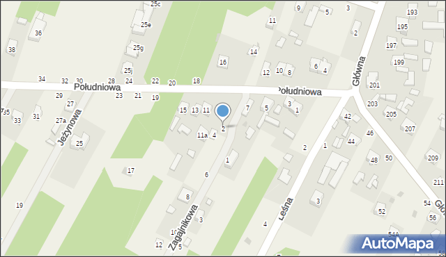 Smardzewice, Zagajnikowa, 2, mapa Smardzewice