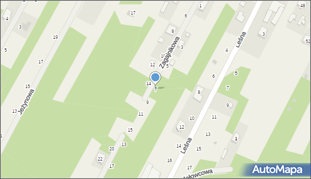 Smardzewice, Zagajnikowa, 7, mapa Smardzewice