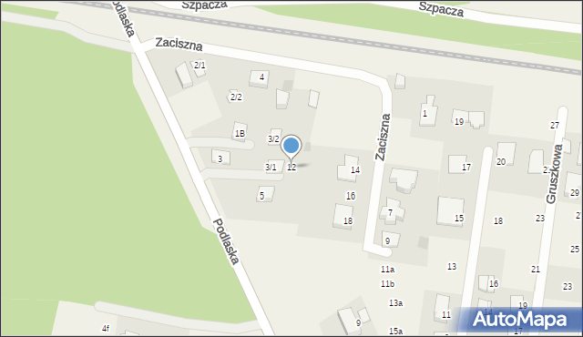 Sobolewo, Zaciszna, 12, mapa Sobolewo