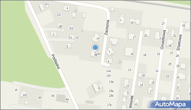 Sobolewo, Zaciszna, 18, mapa Sobolewo