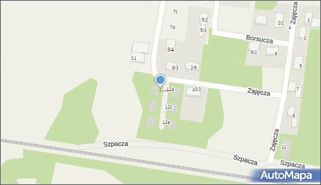 Sobolewo, Zajęcza, 12l, mapa Sobolewo