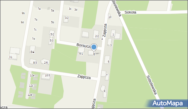 Sobolewo, Zajęcza, 6, mapa Sobolewo