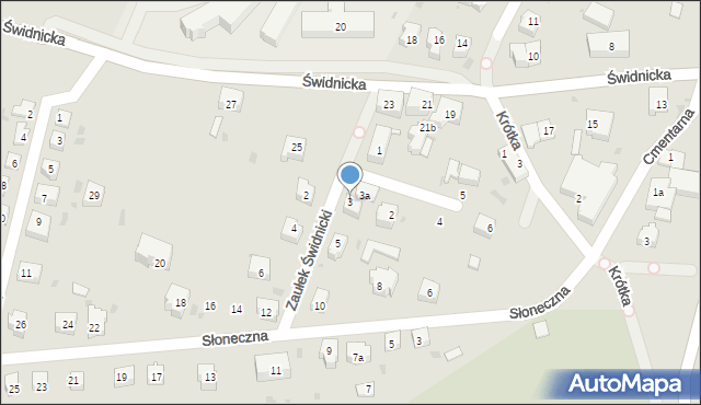 Sobótka, Zaułek Świdnicki, 3, mapa Sobótka