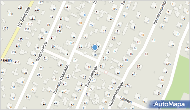 Sochaczew, Zamoyskiego Jana, hetm., 16, mapa Sochaczew