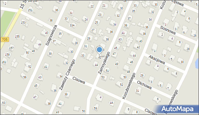 Sochaczew, Zamoyskiego Jana, hetm., 42, mapa Sochaczew