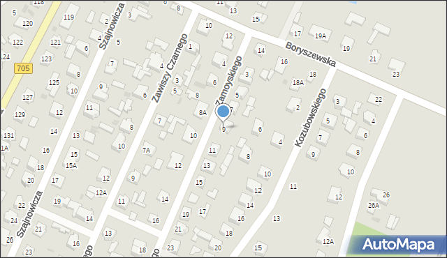 Sochaczew, Zamoyskiego Jana, hetm., 9, mapa Sochaczew
