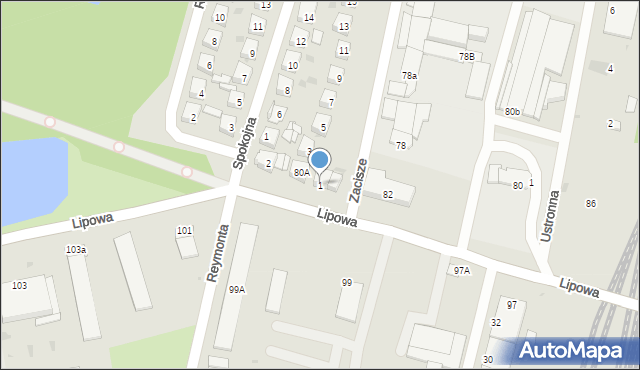 Sokołów Podlaski, Zacisze, 1, mapa Sokołów Podlaski