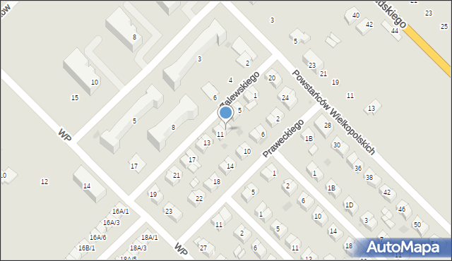 Sokołów Podlaski, Zalewskiego, 9, mapa Sokołów Podlaski