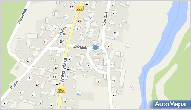 Solec, Zakątek, 3, mapa Solec