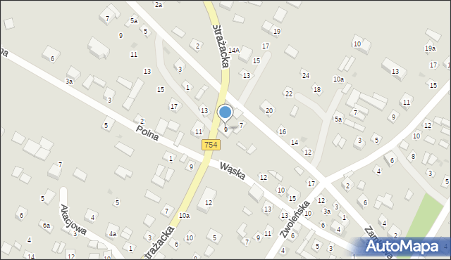 Solec nad Wisłą, Zamkowa, 9, mapa Solec nad Wisłą