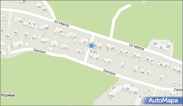Sopot, Zacisze, 16a, mapa Sopotu