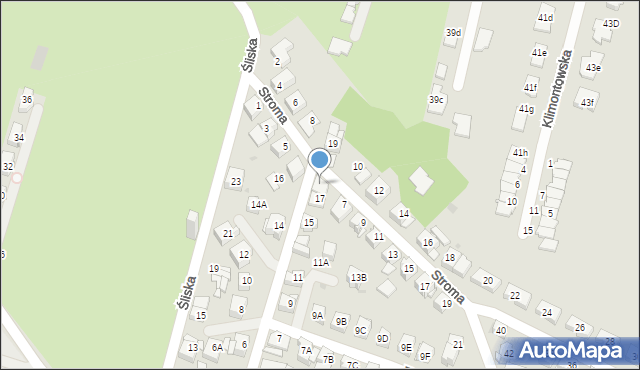 Sosnowiec, Zakopiańska, 17/I, mapa Sosnowca