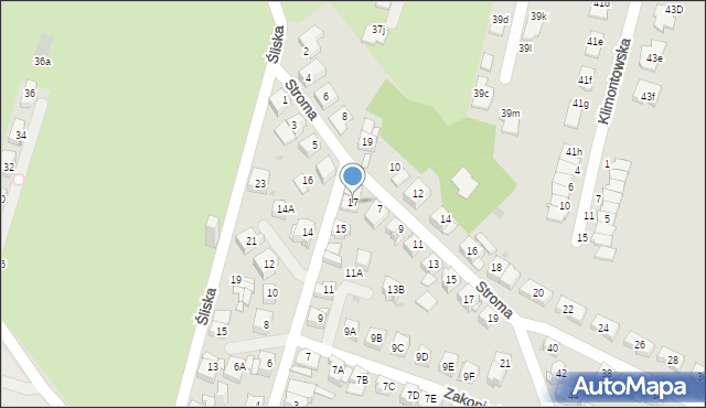 Sosnowiec, Zakopiańska, 17, mapa Sosnowca