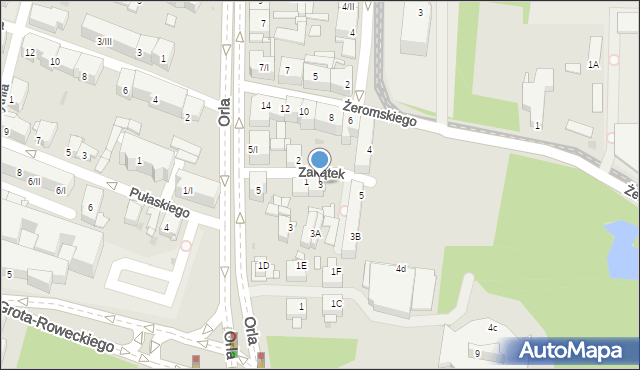 Sosnowiec, Zakątek, 3, mapa Sosnowca