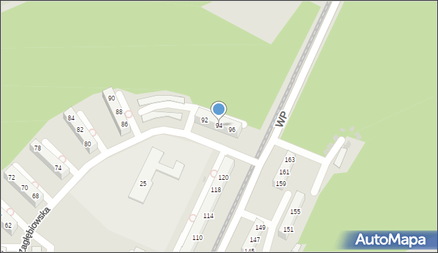 Sosnowiec, Zagłębiowska, 94, mapa Sosnowca