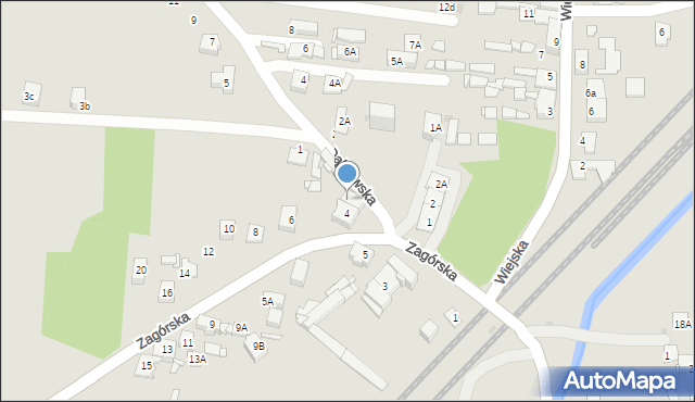 Sosnowiec, Zagórska, 4A, mapa Sosnowca