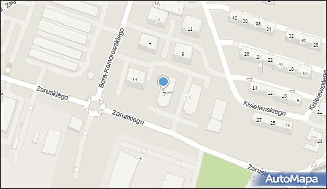 Sosnowiec, Zaruskiego Mariusza, gen., 2, mapa Sosnowca