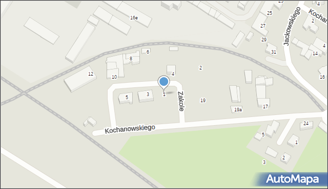 Środa Wielkopolska, Zakole, 1, mapa Środa Wielkopolska