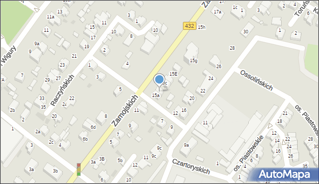 Środa Wielkopolska, Zamojskich, 15b, mapa Środa Wielkopolska
