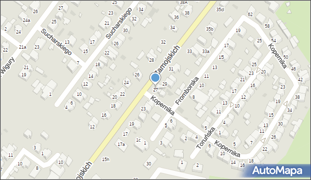 Środa Wielkopolska, Zamojskich, 27, mapa Środa Wielkopolska