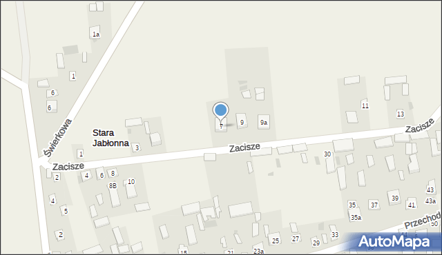 Stara Jabłonna, Zacisze, 7, mapa Stara Jabłonna