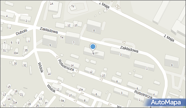 Starachowice, Zakładowa, 5, mapa Starachowic