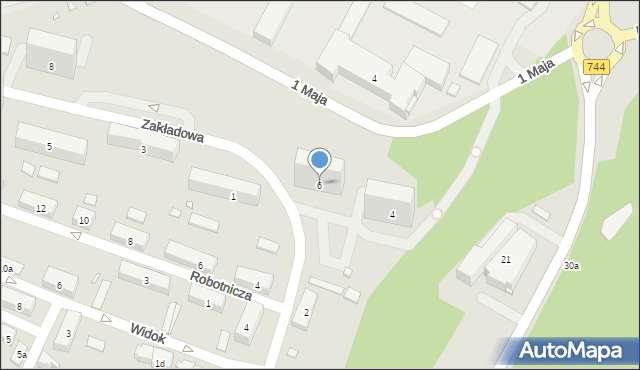 Starachowice, Zakładowa, 6, mapa Starachowic