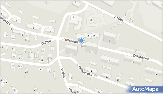 Starachowice, Zakładowa, 7A, mapa Starachowic