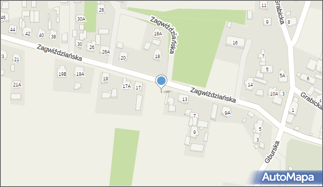 Stare Budkowice, Zagwiździańska, 15, mapa Stare Budkowice