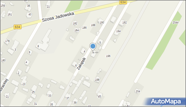 Stare Grabie, Zakątek, 7, mapa Stare Grabie