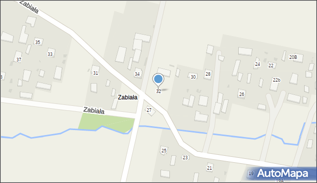 Stare Oleszyce, Zabiała, 32, mapa Stare Oleszyce