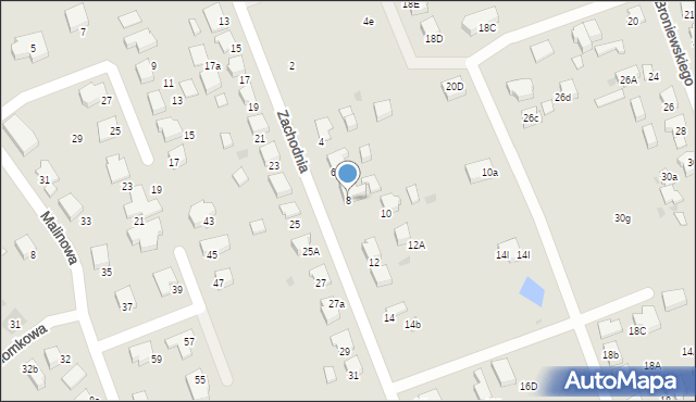 Starogard Gdański, Zachodnia, 8, mapa Starogard Gdański