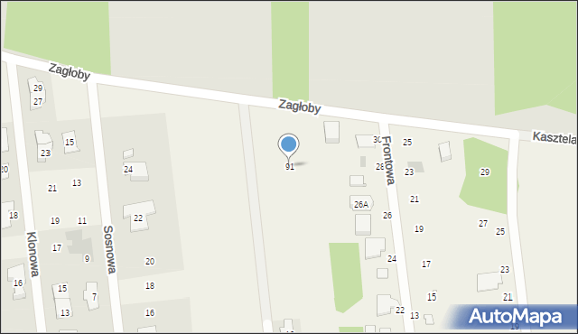 Starowa Góra, Zagłoby Jana Onufrego, 91, mapa Starowa Góra