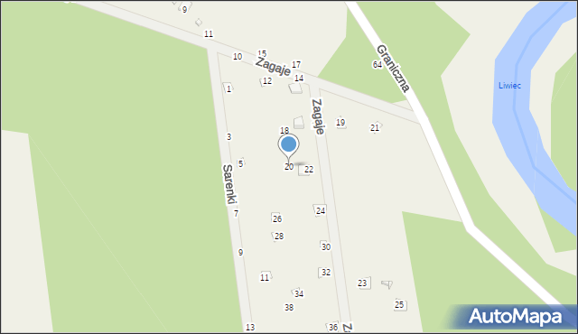 Starowola, Zagaje, 20, mapa Starowola