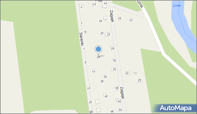 Starowola, Zagaje, 28, mapa Starowola