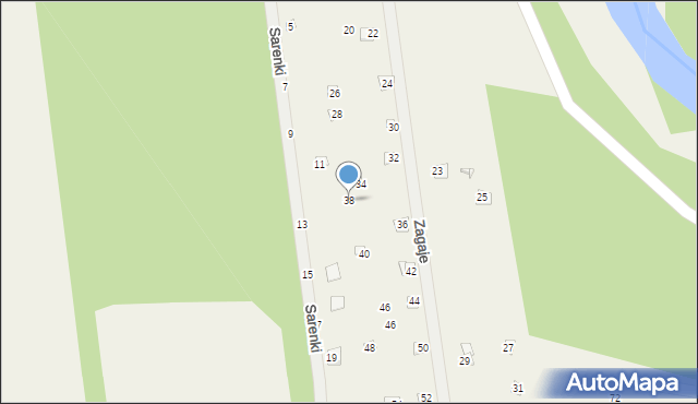 Starowola, Zagaje, 38, mapa Starowola