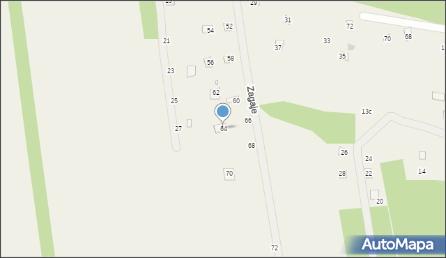 Starowola, Zagaje, 64, mapa Starowola