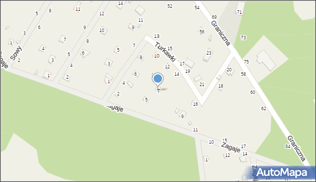 Starowola, Zagaje, 7, mapa Starowola