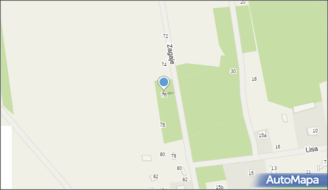 Starowola, Zagaje, 76, mapa Starowola